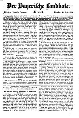 Der Bayerische Landbote Samstag 21. Oktober 1854