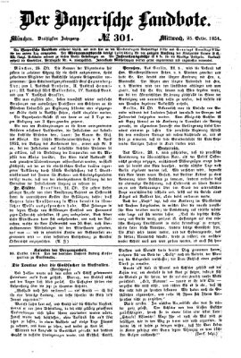 Der Bayerische Landbote Mittwoch 25. Oktober 1854