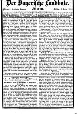 Der Bayerische Landbote Freitag 3. November 1854