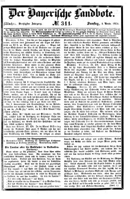 Der Bayerische Landbote Samstag 4. November 1854