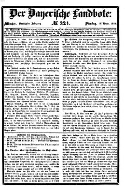 Der Bayerische Landbote Dienstag 14. November 1854