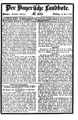 Der Bayerische Landbote Samstag 25. November 1854