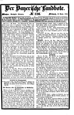 Der Bayerische Landbote Mittwoch 29. November 1854