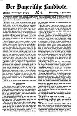 Der Bayerische Landbote Donnerstag 4. Januar 1855