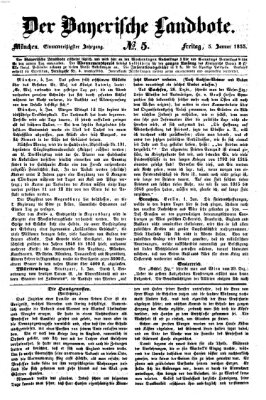 Der Bayerische Landbote Freitag 5. Januar 1855