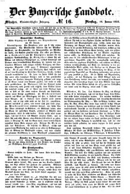 Der Bayerische Landbote Dienstag 16. Januar 1855