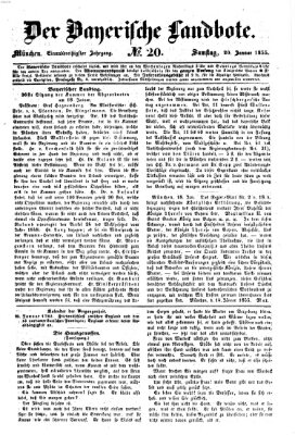 Der Bayerische Landbote Samstag 20. Januar 1855