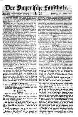 Der Bayerische Landbote Dienstag 23. Januar 1855