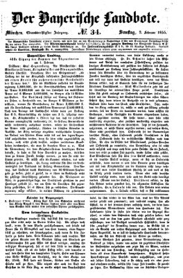 Der Bayerische Landbote Samstag 3. Februar 1855