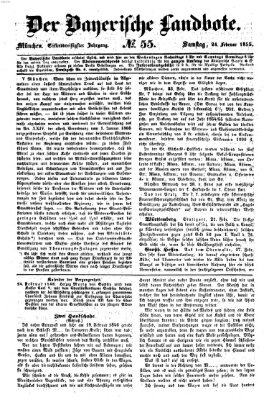 Der Bayerische Landbote Samstag 24. Februar 1855