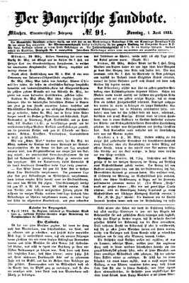 Der Bayerische Landbote Sonntag 1. April 1855