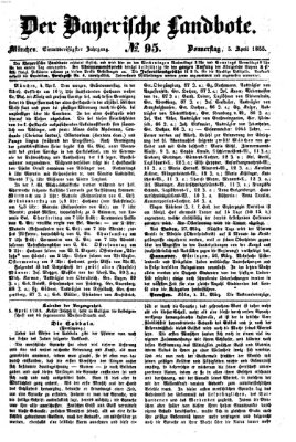 Der Bayerische Landbote Donnerstag 5. April 1855