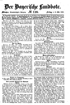 Der Bayerische Landbote Freitag 18. Mai 1855