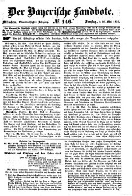 Der Bayerische Landbote Samstag 26. Mai 1855