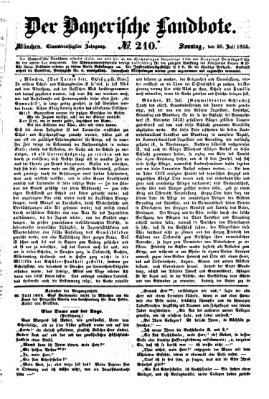 Der Bayerische Landbote Sonntag 29. Juli 1855