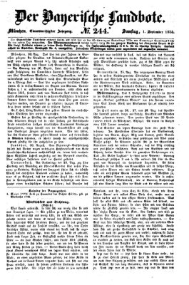 Der Bayerische Landbote Samstag 1. September 1855