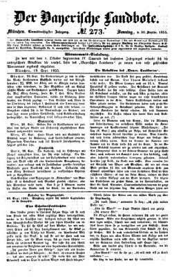 Der Bayerische Landbote Sonntag 30. September 1855