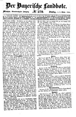 Der Bayerische Landbote Samstag 6. Oktober 1855