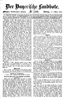 Der Bayerische Landbote Sonntag 7. Oktober 1855