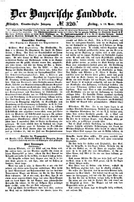 Der Bayerische Landbote Freitag 16. November 1855