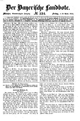 Der Bayerische Landbote Freitag 30. November 1855