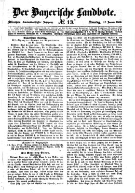 Der Bayerische Landbote Sonntag 13. Januar 1856