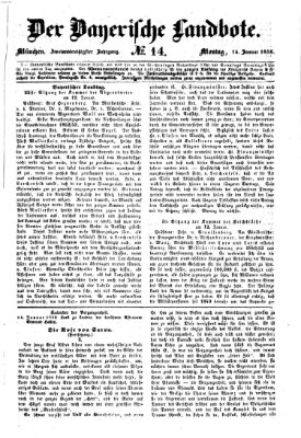 Der Bayerische Landbote Montag 14. Januar 1856