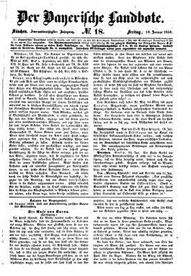 Der Bayerische Landbote Freitag 18. Januar 1856