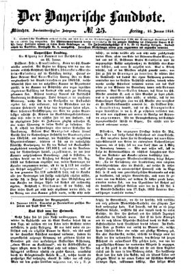 Der Bayerische Landbote Freitag 25. Januar 1856