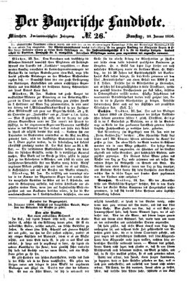 Der Bayerische Landbote Samstag 26. Januar 1856