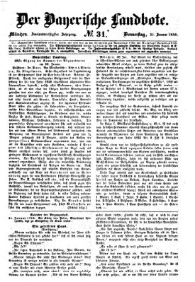 Der Bayerische Landbote Donnerstag 31. Januar 1856