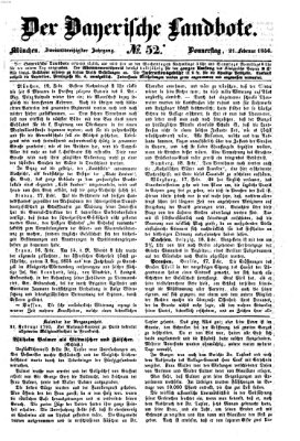 Der Bayerische Landbote Donnerstag 21. Februar 1856