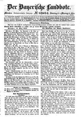 Der Bayerische Landbote Sonntag 23. März 1856