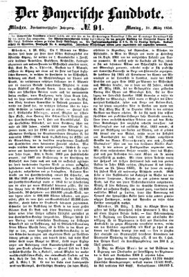 Der Bayerische Landbote Montag 31. März 1856