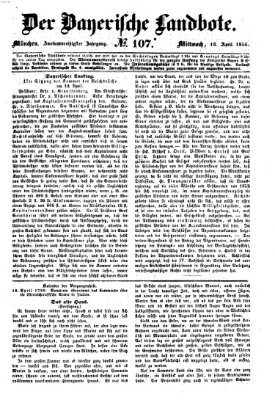 Der Bayerische Landbote Mittwoch 16. April 1856