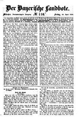 Der Bayerische Landbote Freitag 25. April 1856