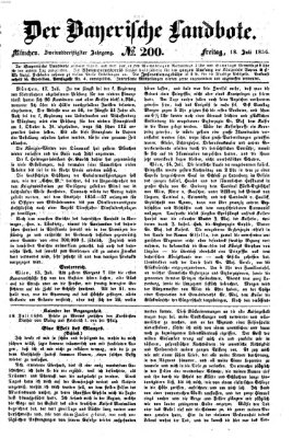 Der Bayerische Landbote Freitag 18. Juli 1856