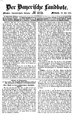 Der Bayerische Landbote Mittwoch 30. Juli 1856