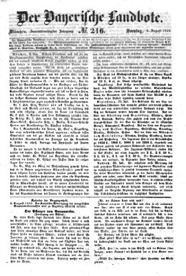 Der Bayerische Landbote Sonntag 3. August 1856