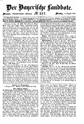 Der Bayerische Landbote Montag 4. August 1856