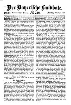 Der Bayerische Landbote Sonntag 14. September 1856