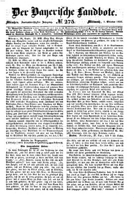 Der Bayerische Landbote Mittwoch 1. Oktober 1856