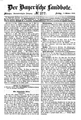 Der Bayerische Landbote Freitag 3. Oktober 1856