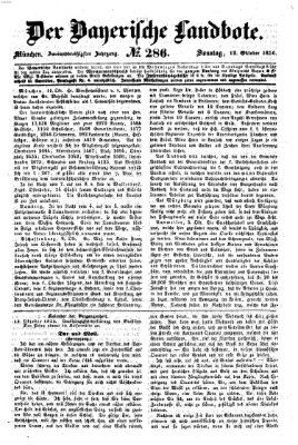 Der Bayerische Landbote Sonntag 12. Oktober 1856