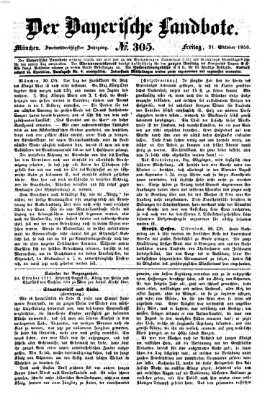 Der Bayerische Landbote Freitag 31. Oktober 1856