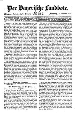 Der Bayerische Landbote Mittwoch 12. November 1856