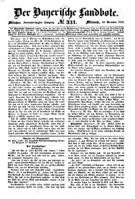 Der Bayerische Landbote Mittwoch 26. November 1856