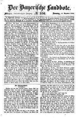 Der Bayerische Landbote Sonntag 21. Dezember 1856