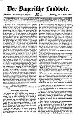 Der Bayerische Landbote Sonntag 4. Januar 1857