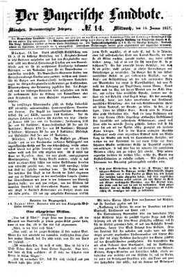 Der Bayerische Landbote Mittwoch 14. Januar 1857